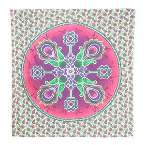 Oussum Cotton Aesthetic Room Décor Pink-Green Floral Print Wall Hanging Tapestry
